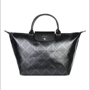 LONGCHAMP metallic le pliage medium size bag